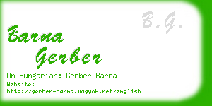 barna gerber business card